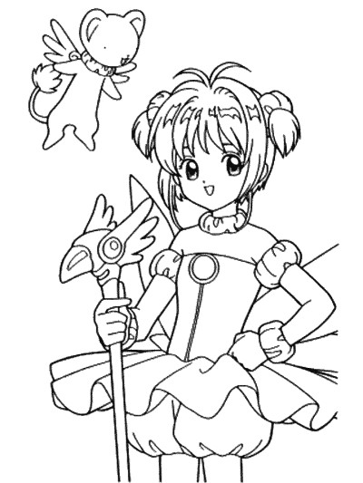 Cardcaptors coloring page