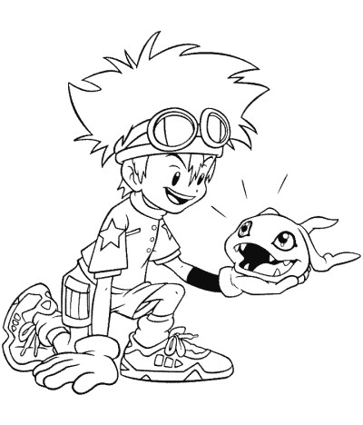 Digimon coloring page