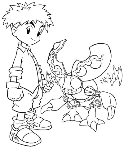 Digimon coloring page
