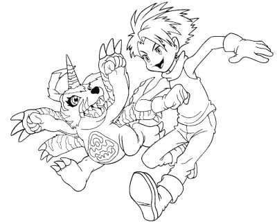 Digimon coloring page