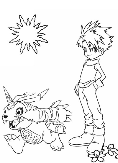 Digimon coloring page