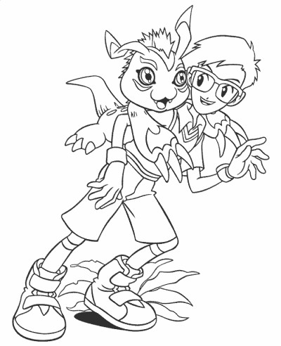 Digimon coloring page