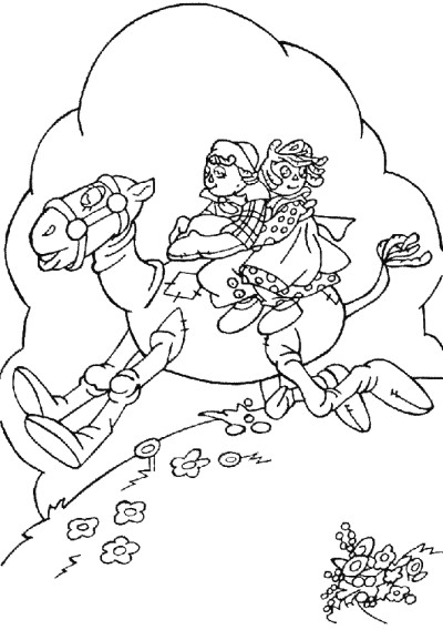 raggedy dolls coloring page