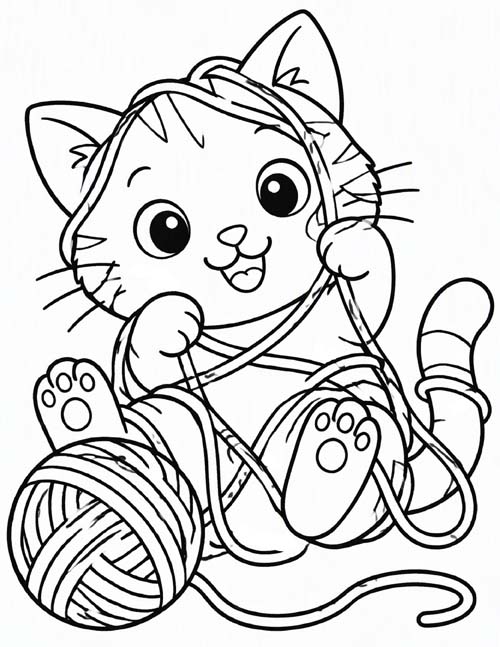 cute cat coloring pages