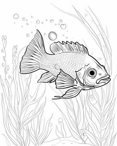cichlid dad coloring page