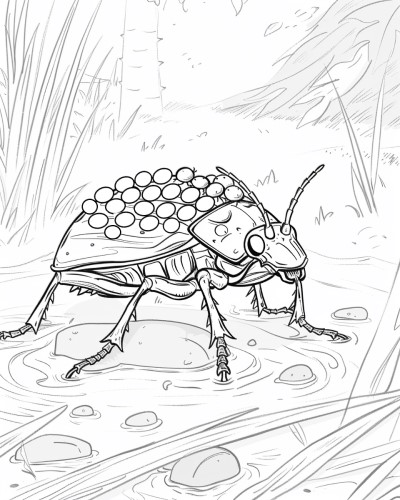 giant water bug coloring page