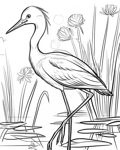 jacana dad coloring page