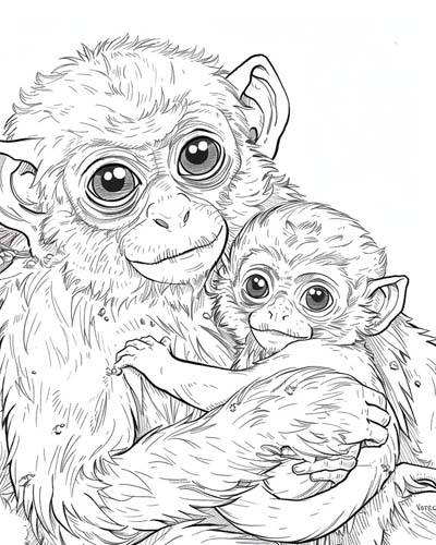 marmoset dad coloring page