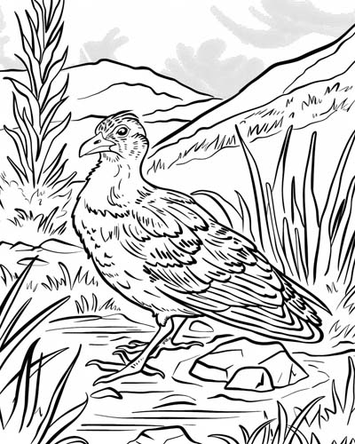sand grouse dad coloring page