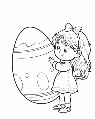 Easter egg coloring page