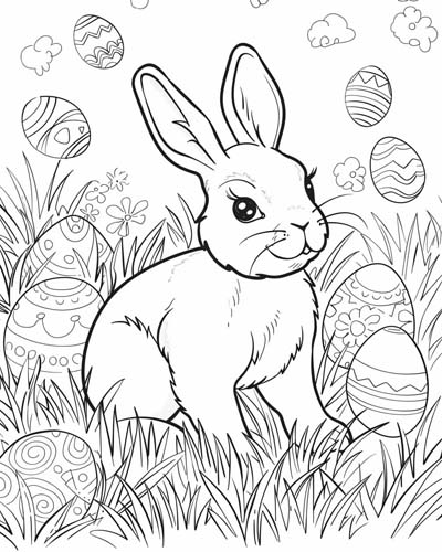 Easter egg coloring page