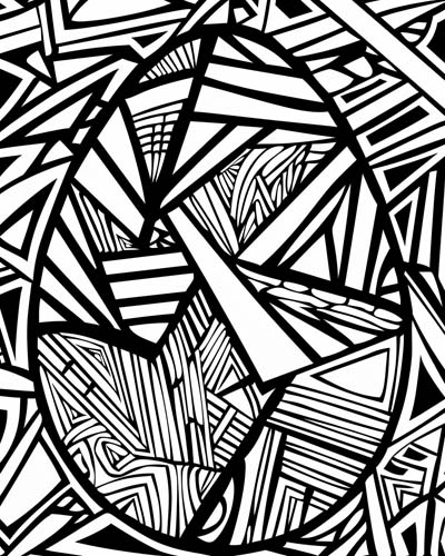 geometric Easter egg coloring page