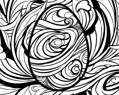 Easter egg coloring page