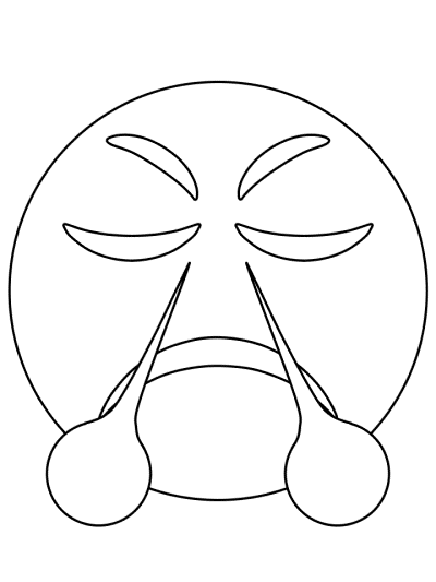 emoji coloring page: annoyed