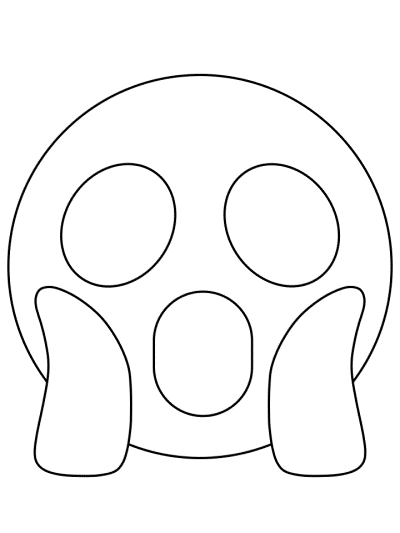emoji coloring page: scared