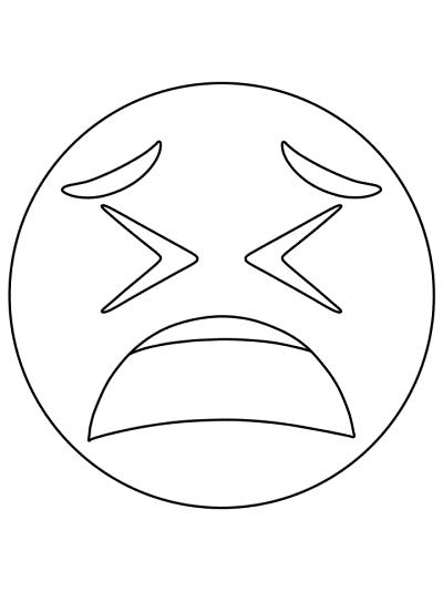 emoji coloring page: upset