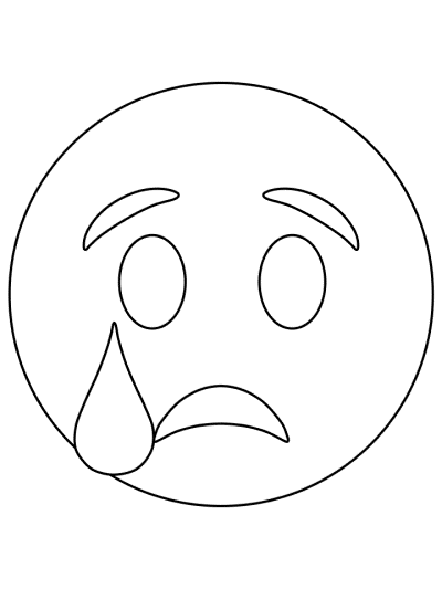 emoji coloring page: water crying