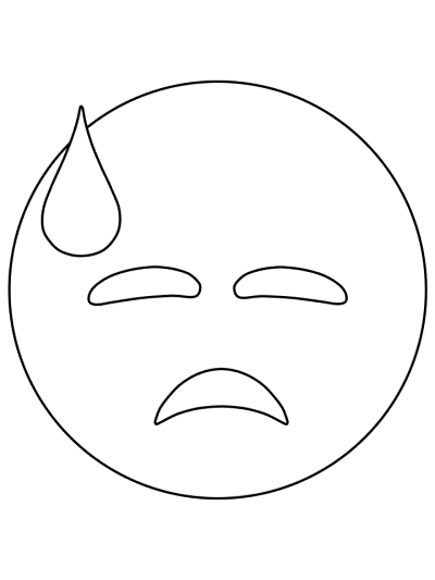 emoji coloring page: water sad