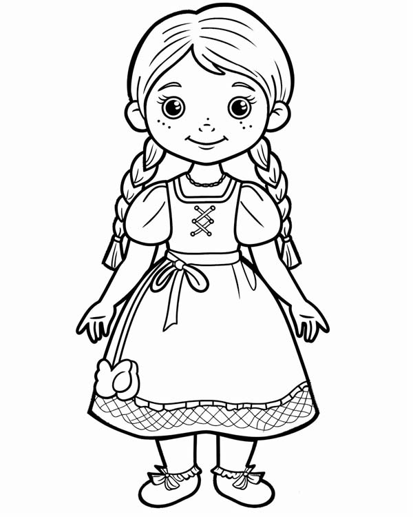 coloring page of Gretel