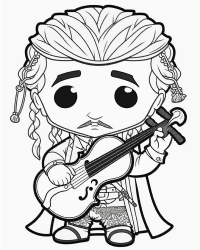 dungeons and dragons - bard coloring page