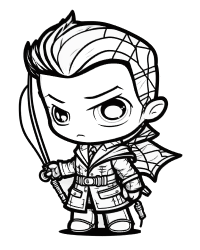 dungeons and dragons - fighter coloring page