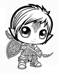 dungeons and dragons - monk coloring page