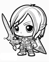 dungeons and dragons - paladin coloring page