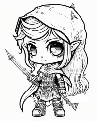 dungeons and dragons - rogue coloring page