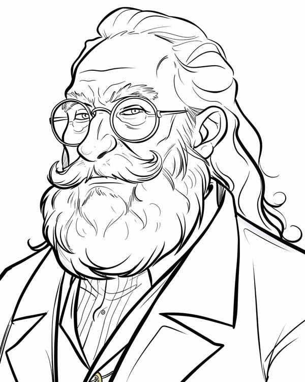 Narnia coloring page of Professor Kirke