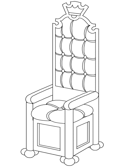 medieval throne coloring page
