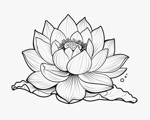 lotus flower coloring page