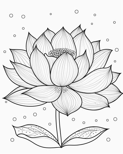 lotus flower coloring page