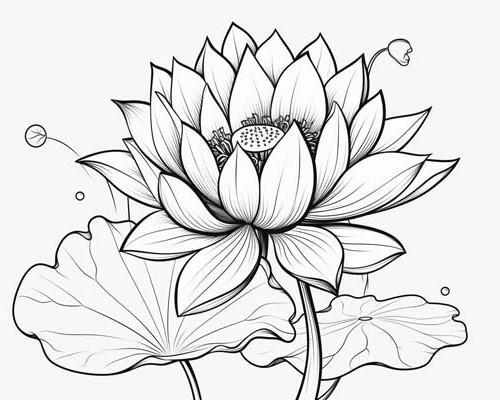 lotus flower coloring page