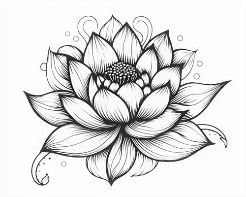 lotus flower coloring page