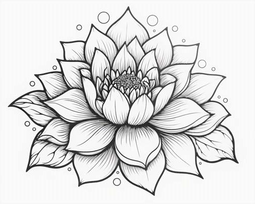 lotus flower coloring page