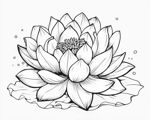 lotus flower coloring page