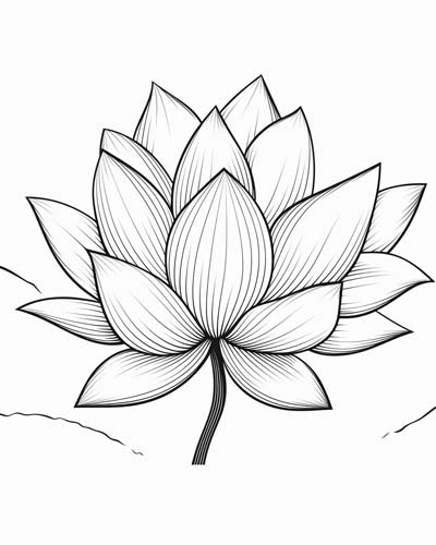 lotus flower coloring page