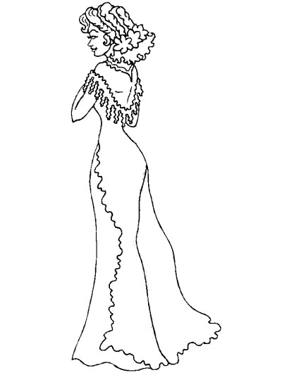 pretty girl coloring page