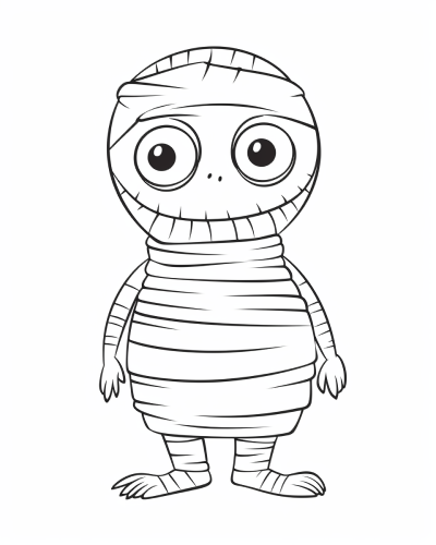 little mummy coloring page