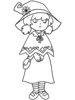 Wee Witch and the Potion Problems coloring page