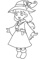 Wee Witch and the Potion Problems coloring page