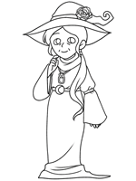Wee Witch and the Potion Problems coloring page