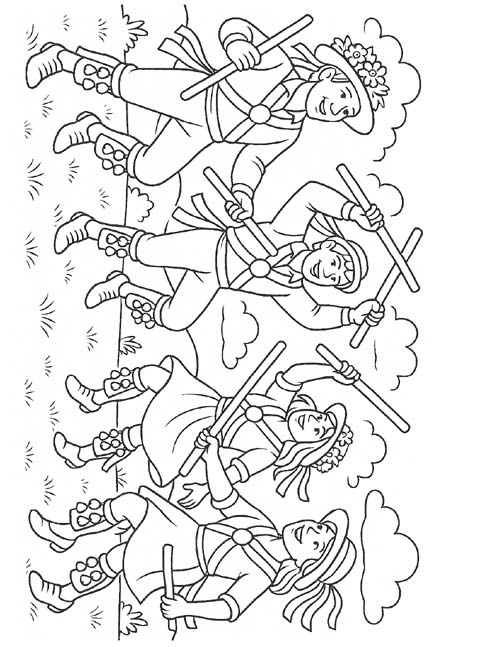 coloring page of Morris Dancing