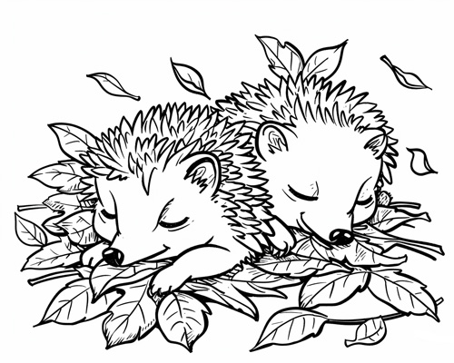 Autumn Animal Coloring Pages Autumn Animal Coloring Pages