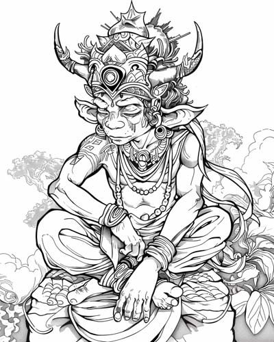 Nyepi New Year Coloring Pages