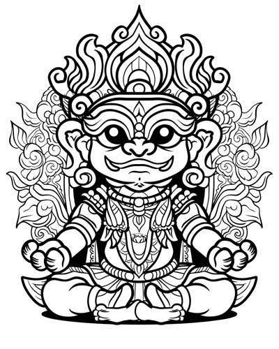 Nyepi New Year Coloring Pages