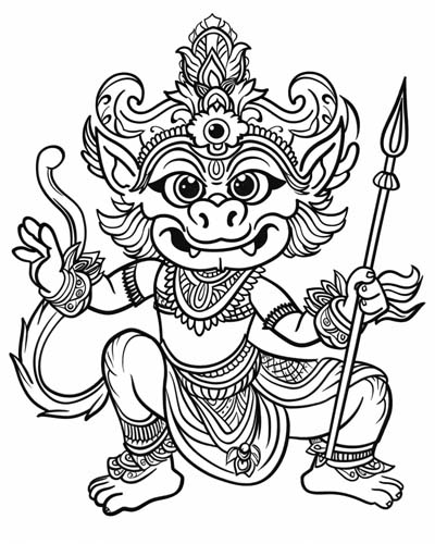 Nyepi New Year Coloring Pages
