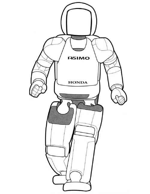 Honda Asimo coloring page