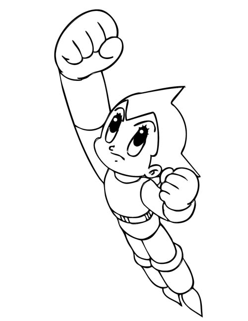 astroboy coloring page