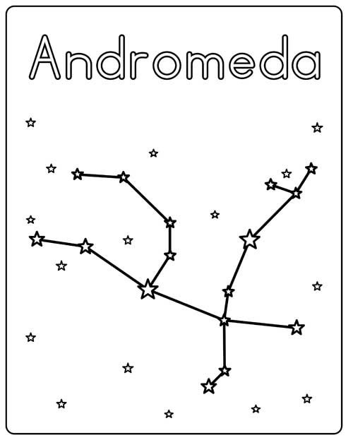 Andromeda, the constellation coloring page